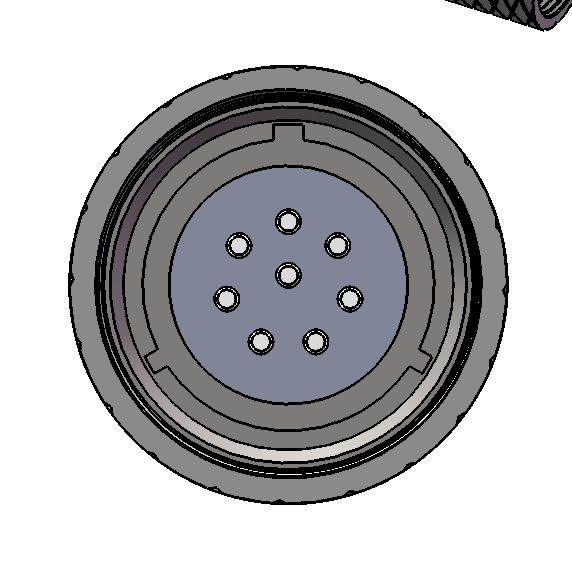 Conector Subaquático de Energia e Fibra Óptica 4 Pinos IP68